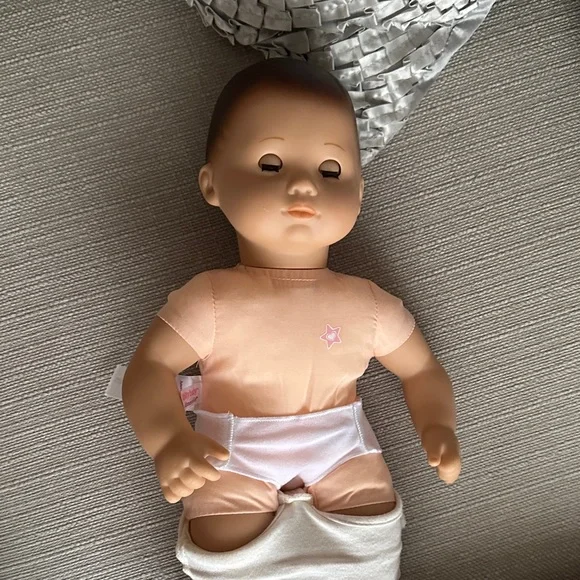 American Girl bitty baby Doll with White and Pink Outfit - Picture 10 of 11